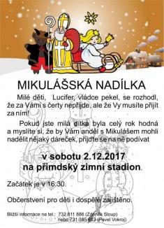 Mikulášská nadílka v Přimdě - 2.12.2017